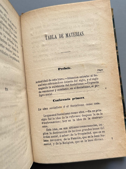 El socialismo ante la sociedad, Padre Felix - Editorial Agustín Jubera, 1878