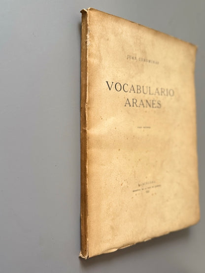 Vocabulario aranés: Tesis doctoral, Juan Corominas - Imprenta de la Casa de la Caridad, 1931