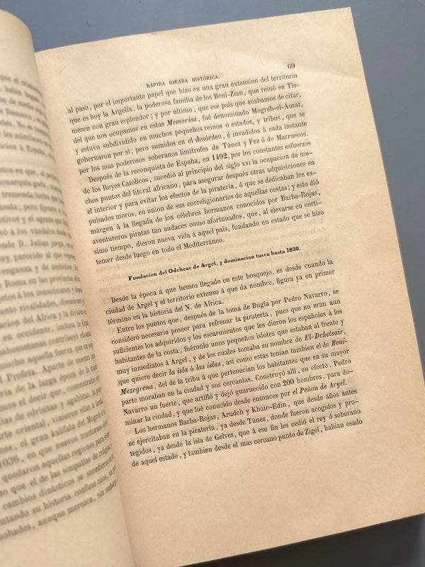 Memorias sobre la Argelia, Crispin Ximenez Sandoval y Antonio Madera y Vivero - Rivadeneyra, 1853