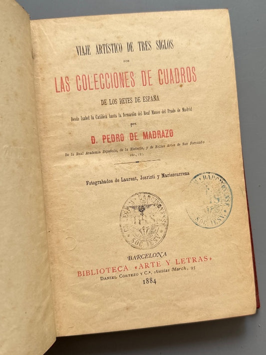 Viaje artístico, Pedro de Madrazo - Biblioteca Arte y Letras, 1884