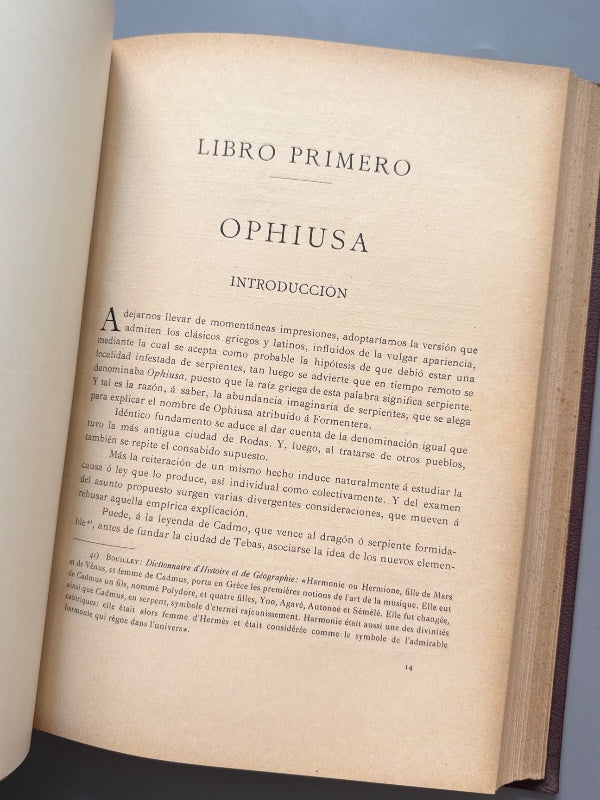 Los nombres e importancia arqueológica de las Islas Pythiusas, Juan Román y Calvet - 1906