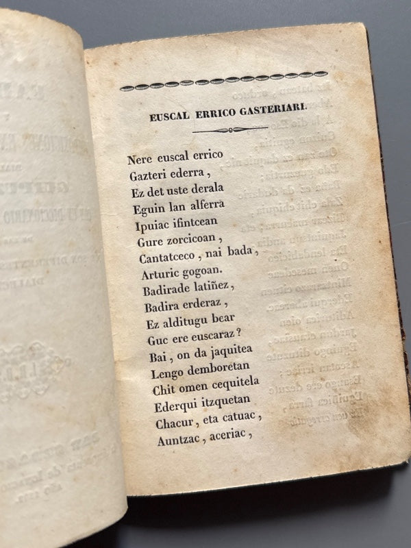 Fábulas y otras composiciones en verso vascongado - Imprenta de Ignacio Ramón Baroja, 1842