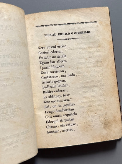 Fábulas y otras composiciones en verso vascongado - Imprenta de Ignacio Ramón Baroja, 1842
