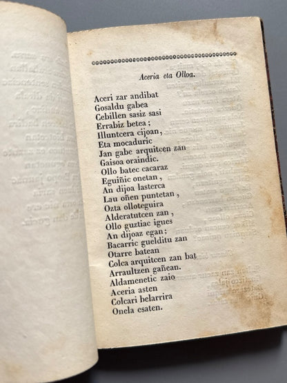 Fábulas y otras composiciones en verso vascongado - Imprenta de Ignacio Ramón Baroja, 1842