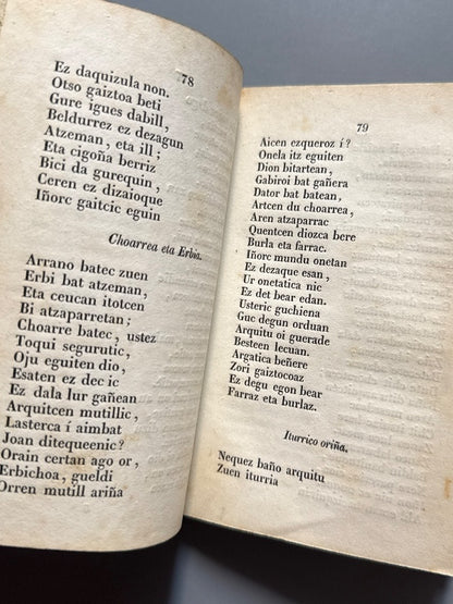Fábulas y otras composiciones en verso vascongado - Imprenta de Ignacio Ramón Baroja, 1842
