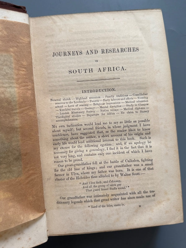 Missionary travels and researches in south Africa, David Livingstone - John Murray, 1857