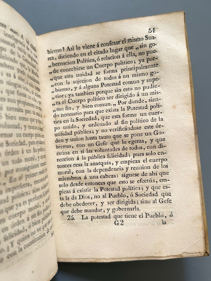 Discurso en que se manifiesta que la potestad soberana la reciben los príncipes de Dios - 1805