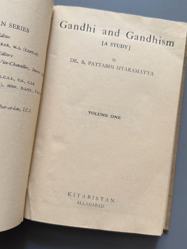 Ghandi & Ghandism, B. Pattabhi Sitaramayya - Editorial Kitabistan, 1943