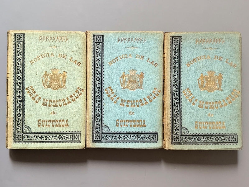 Noticia de las cosas memorables de Guipúzcoa, Pablo de Gorosábel - 1899-1901