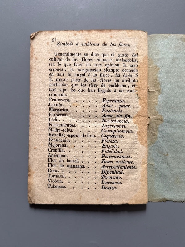 Manual del jardinero florista - Librería Solá, 1833