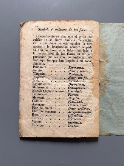 Manual del jardinero florista - Librería Solá, 1833