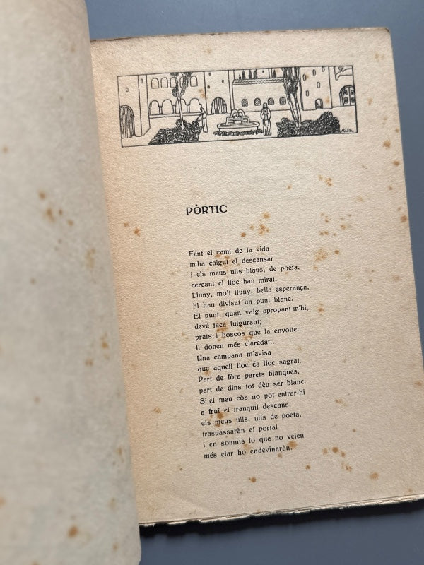 Petites odes del convent, Faust Casals i Bové. Firmado, dedicado a Joan d'Ivori - Buenos Aires, 1916