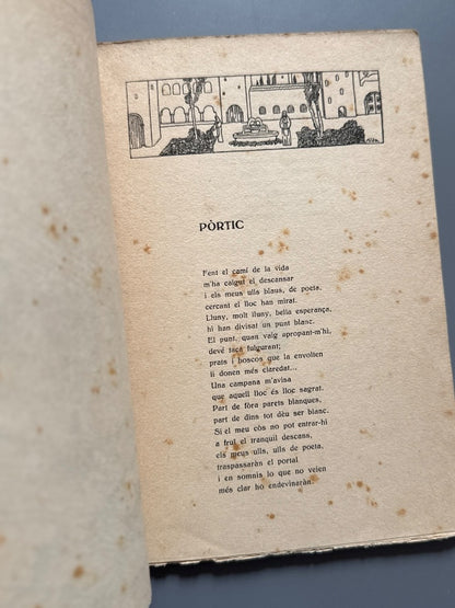 Petites odes del convent, Faust Casals i Bové. Firmado, dedicado a Joan d'Ivori - Buenos Aires, 1916
