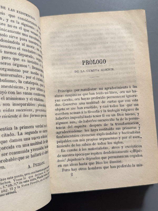 Pluralidad de las existencias del alma, Andrés Pezzani - Librería de D. Juan Oliveres, 1873