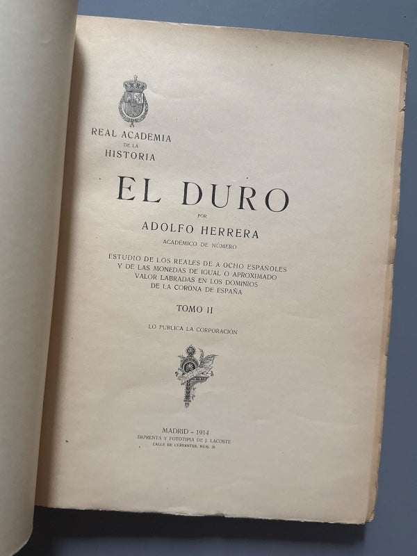 El duro, Adolfo Herrera - Imprenta y Fototipia de J. Lacoste, 1914