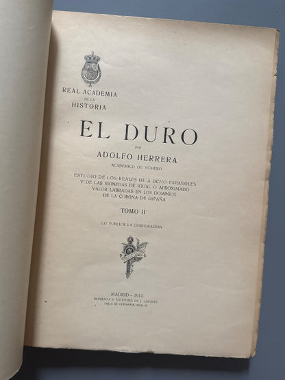 El duro, Adolfo Herrera - Imprenta y Fototipia de J. Lacoste, 1914