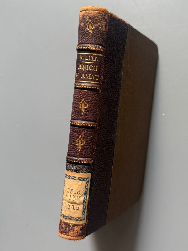 Libre de Amich e Amat, Ramon Llull - Edició Catalunya, 1904
