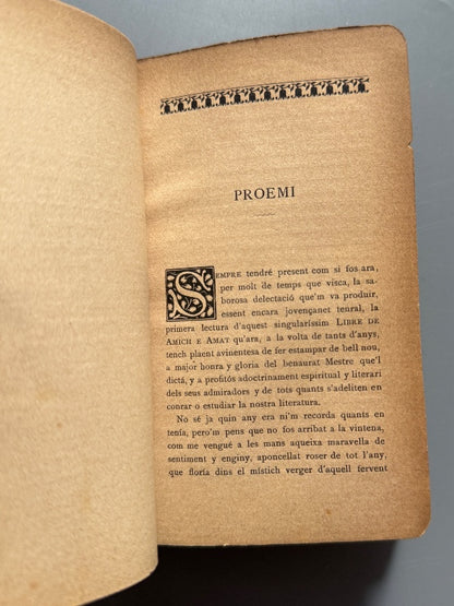 Libre de Amich e Amat, Ramon Llull - Edició Catalunya, 1904