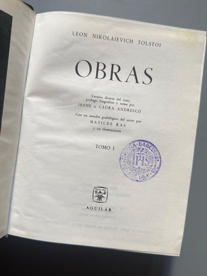 Obras completas, Leon Tolstoi - Editorial Aguilar, 1966