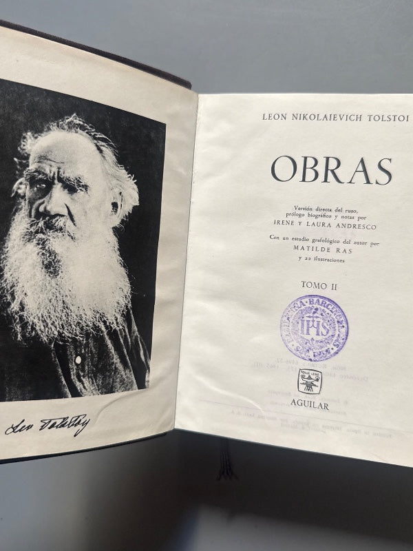 Obras completas, Leon Tolstoi - Editorial Aguilar, 1966