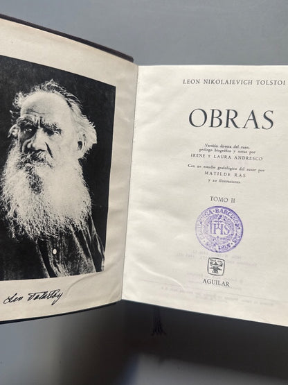 Obras completas, Leon Tolstoi - Editorial Aguilar, 1966