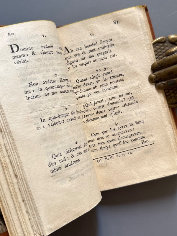 Los set salms penitencials en versos catalans, Pere Marcé y Sentaló - Barcelona, 1806