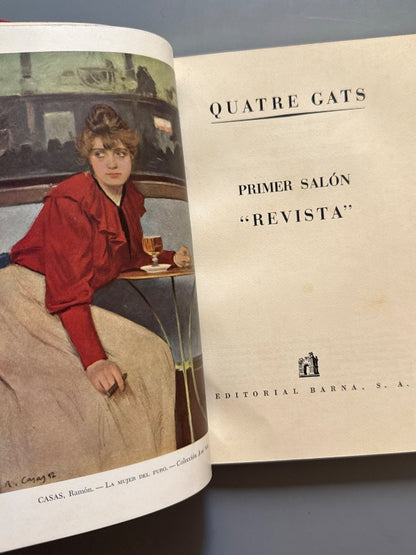 Quatre gats. Exposición Homenaje al grupo Quatre Gats - Editorial Barna, 1954