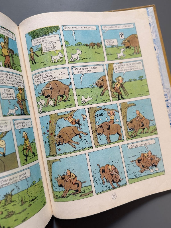 Tintín en el Congo, Hergé (1ª ed.) - Editorial Juventud, 1968