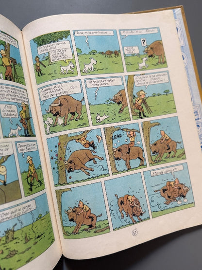 Tintín en el Congo, Hergé (1ª ed.) - Editorial Juventud, 1968
