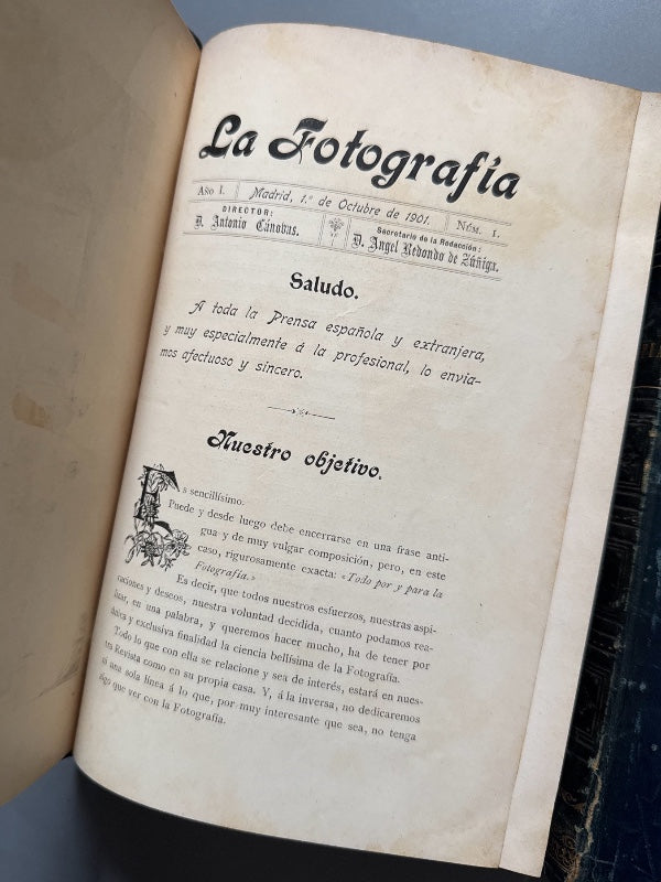 Revista La Fotografía. 33 números (años I, V y  VI) - Madrid, 1901-1902/ 1905-1906/ 1906-1907