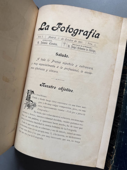 Revista La Fotografía. 33 números (años I, V y  VI) - Madrid, 1901-1902/ 1905-1906/ 1906-1907