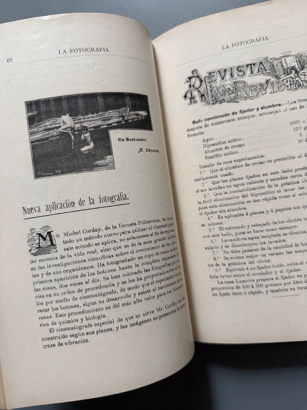 Revista La Fotografía. 33 números (años I, V y  VI) - Madrid, 1901-1902/ 1905-1906/ 1906-1907