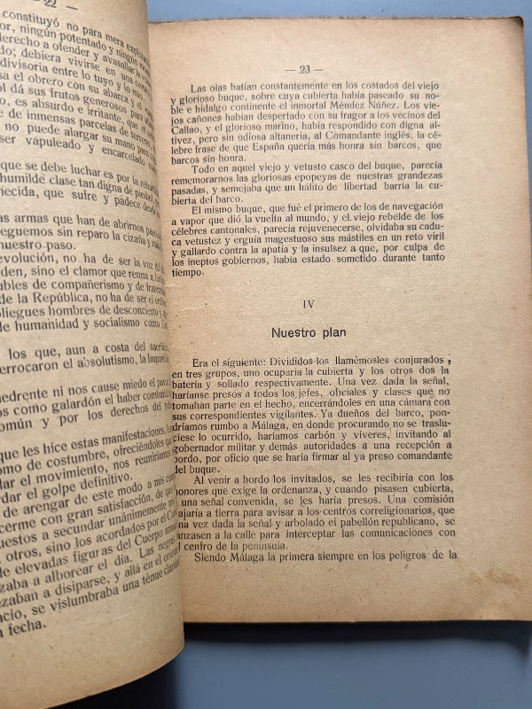 La sublevación del Numancia, Jesús Ara - Tipografía Obrera Coruñesa, 1923