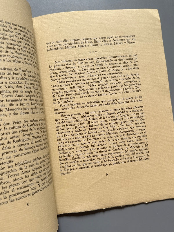 La Bibliofilia Catalana y Ramón Miquel y Planas, José Porter (firmado) - En casa del autor, 1952