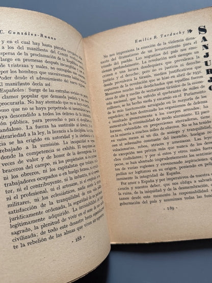Sanjurjo, Cesar González-Ruano y Emilio Tarduchy (Portada Penagos) - Editorial Acción Española, 1933