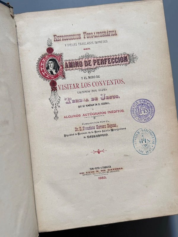 Camino de perfección y el modo de visitar los conventos, Santa Teresa de Jesús - 1883