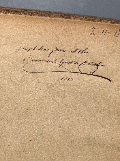Lo segell de S. Bernát Calvó, Bisbe de Vich, Ferrán de Sagarra y de Siscar - Barcelona, 1893
