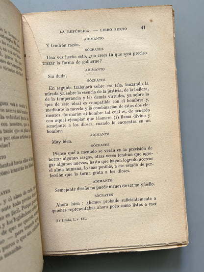 Libro de: El Estado o la República, Platón - Garnier Hermanos, ca. 1900