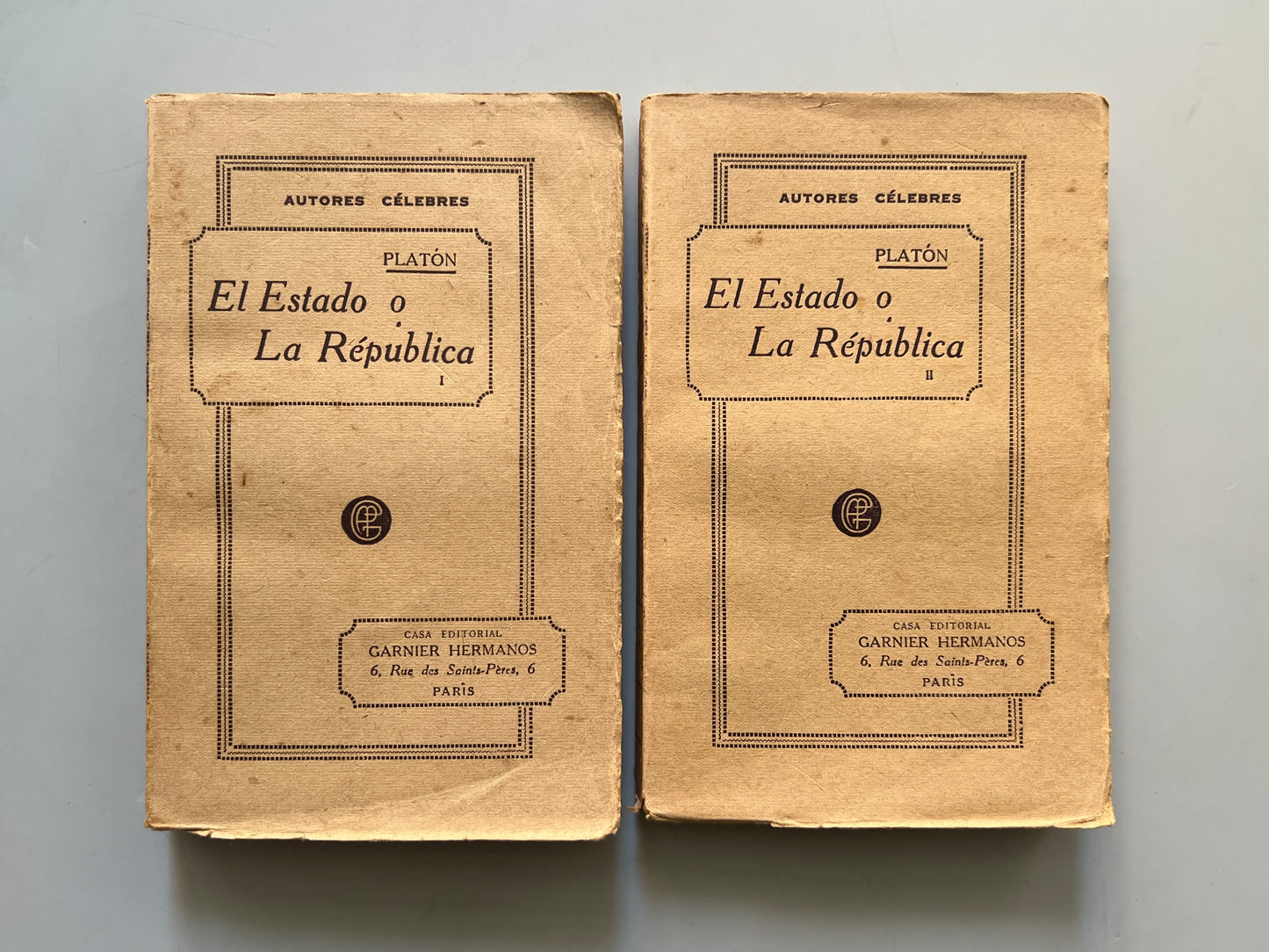 Libro de: El Estado o la República, Platón - Garnier Hermanos, ca. 1900