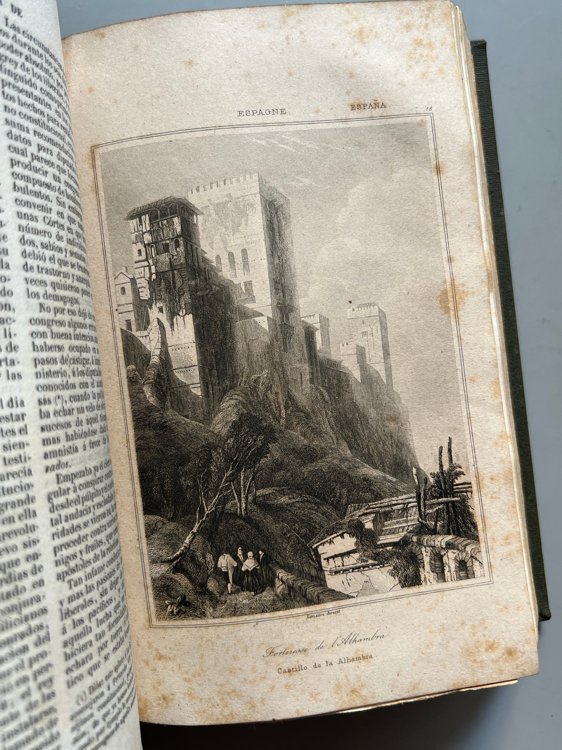 Libro de: Historia de España + Estadística moderna el territorio español - Imprenta del Imparcial, 1843