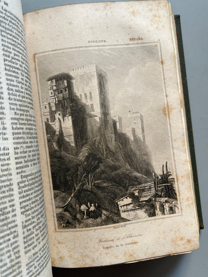 Libro de: Historia de España + Estadística moderna el territorio español - Imprenta del Imparcial, 1843
