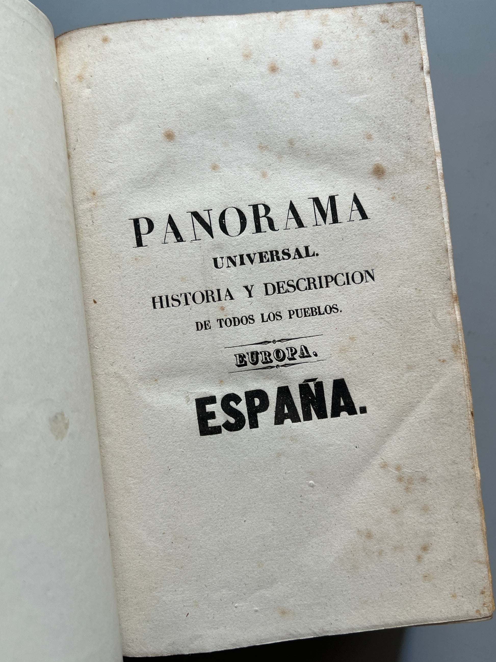 Libro de: Historia de España + Estadística moderna el territorio español - Imprenta del Imparcial, 1843