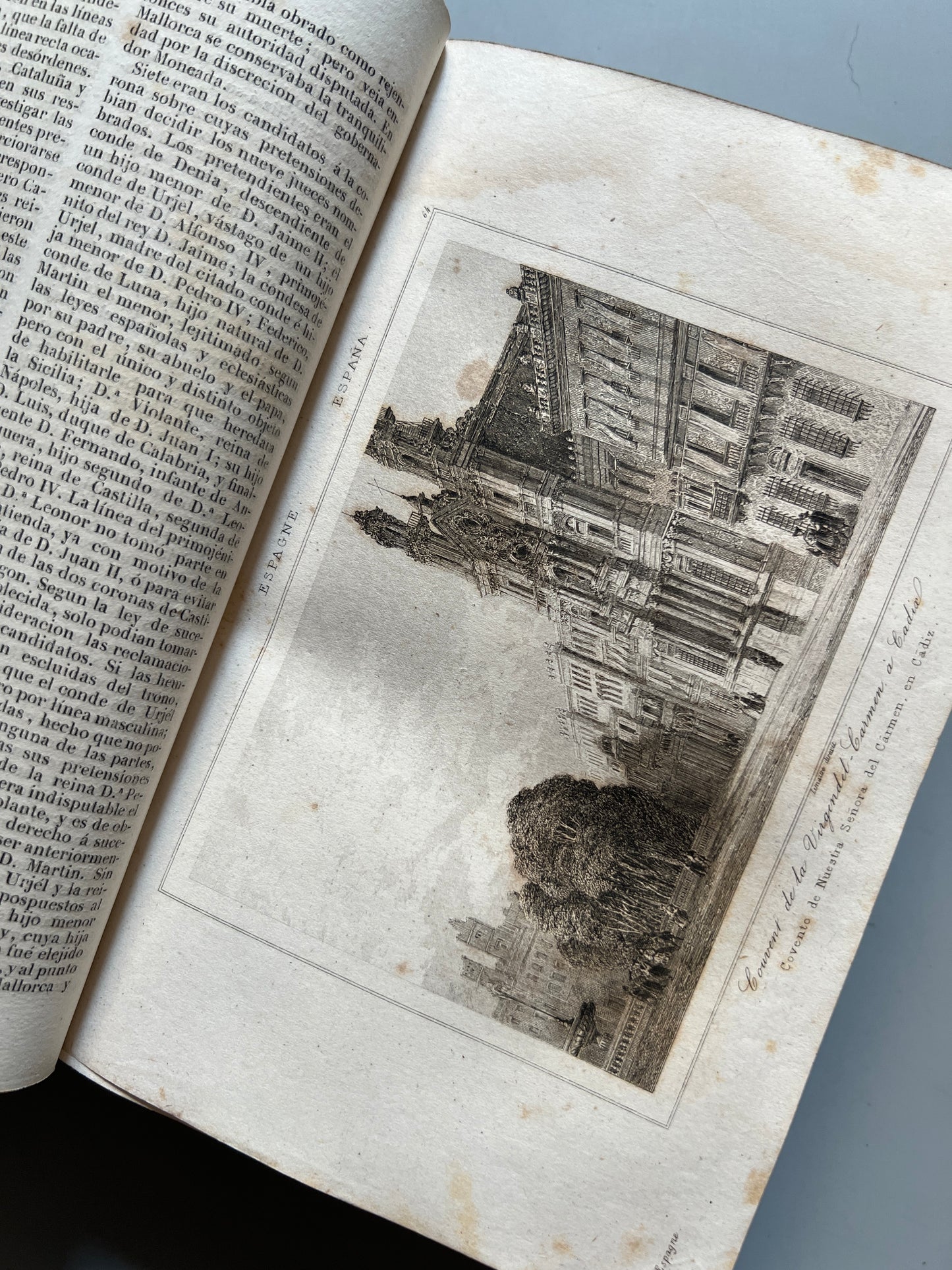 Libro de: Historia de España + Estadística moderna el territorio español - Imprenta del Imparcial, 1843