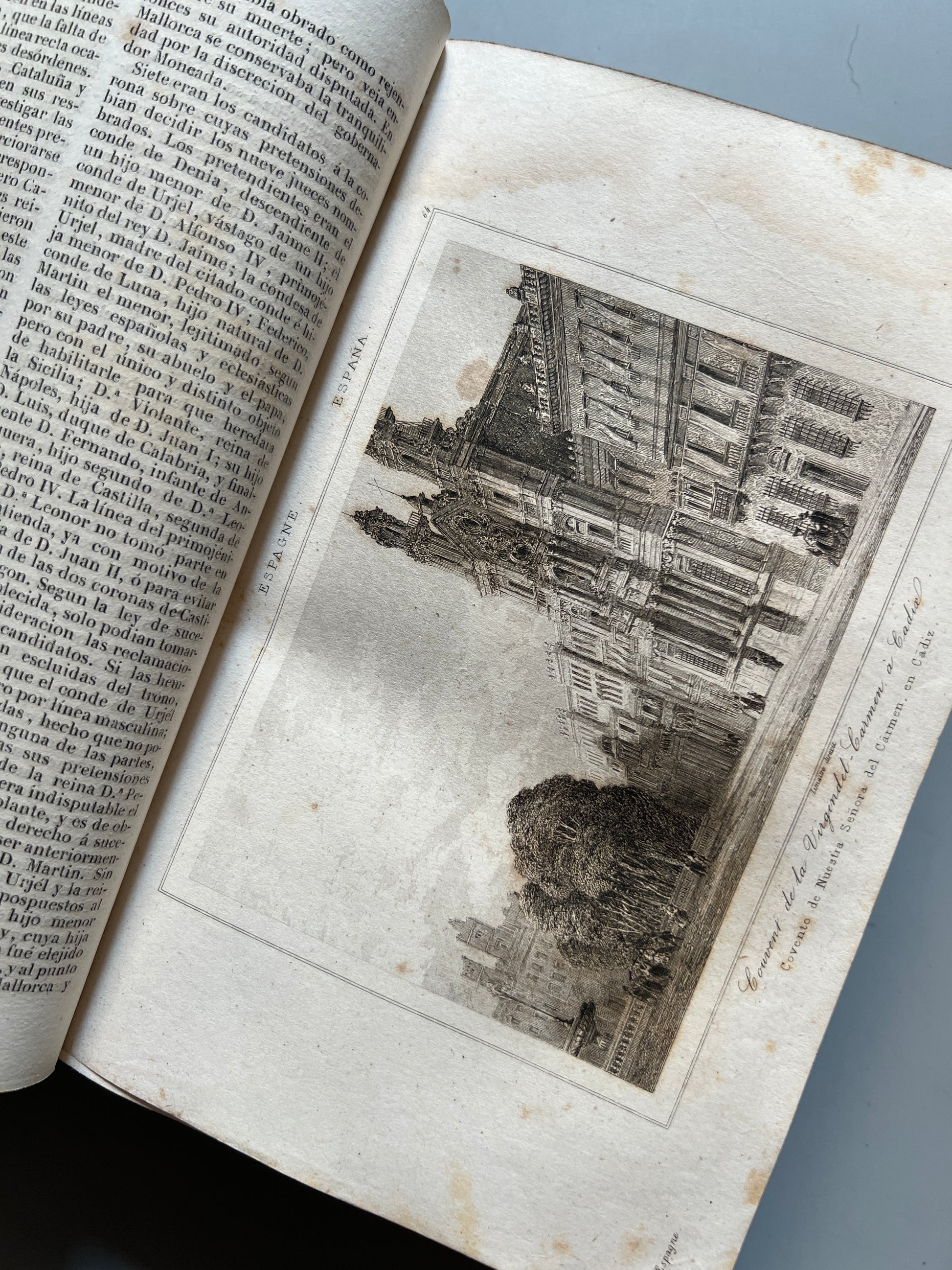 Libro de: Historia de España + Estadística moderna el territorio español - Imprenta del Imparcial, 1843