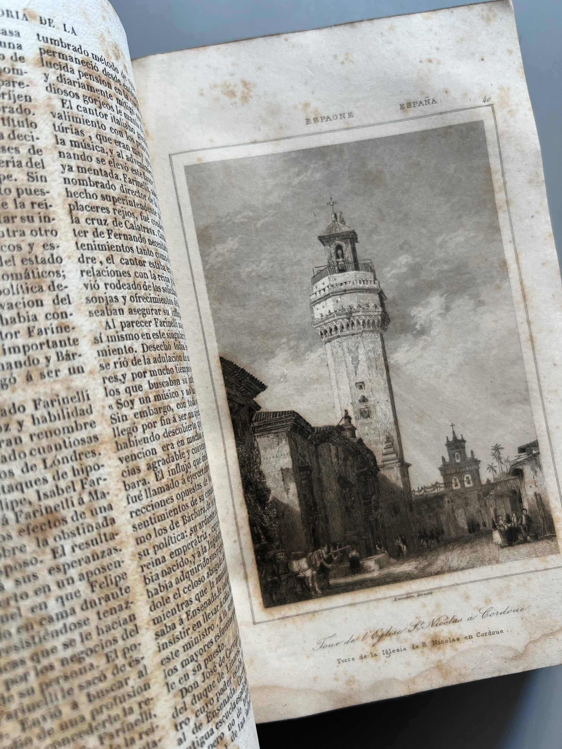 Libro de: Historia de España + Estadística moderna el territorio español - Imprenta del Imparcial, 1843