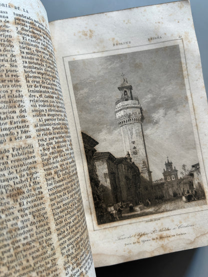 Libro de: Historia de España + Estadística moderna el territorio español - Imprenta del Imparcial, 1843