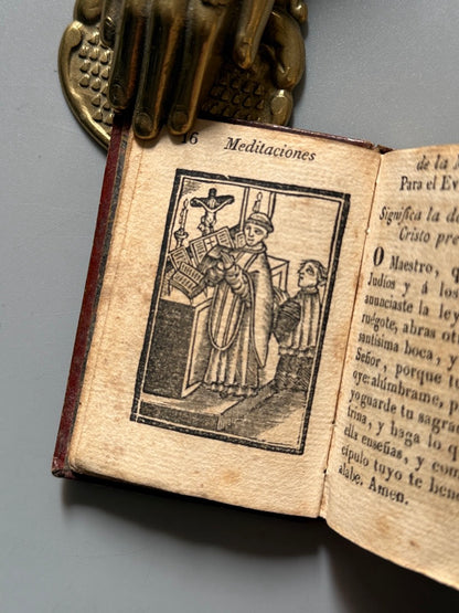 Libro de: Meditaciones para el santo sacrificio de la Misa, Pablo Minguet (miniatura) - Ramón M. Indar, 1837