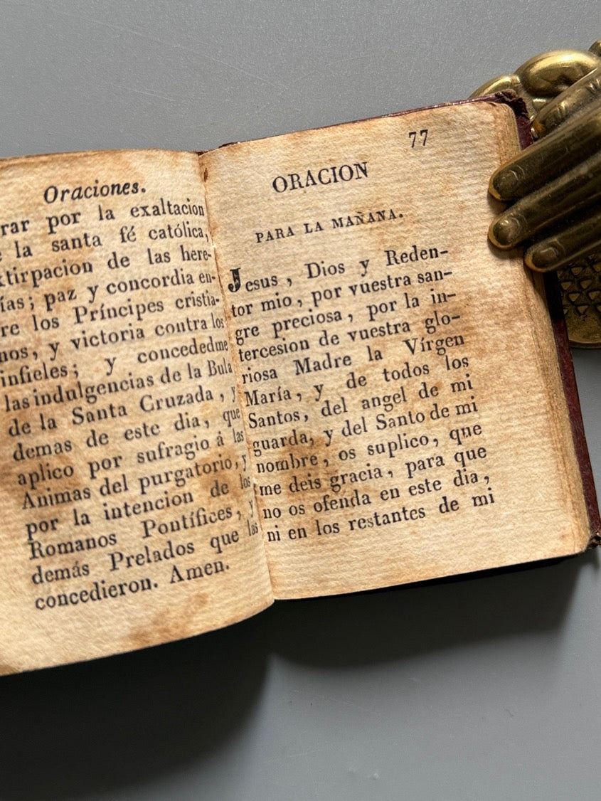 Libro de: Meditaciones para el santo sacrificio de la Misa, Pablo Minguet (miniatura) - Ramón M. Indar, 1837