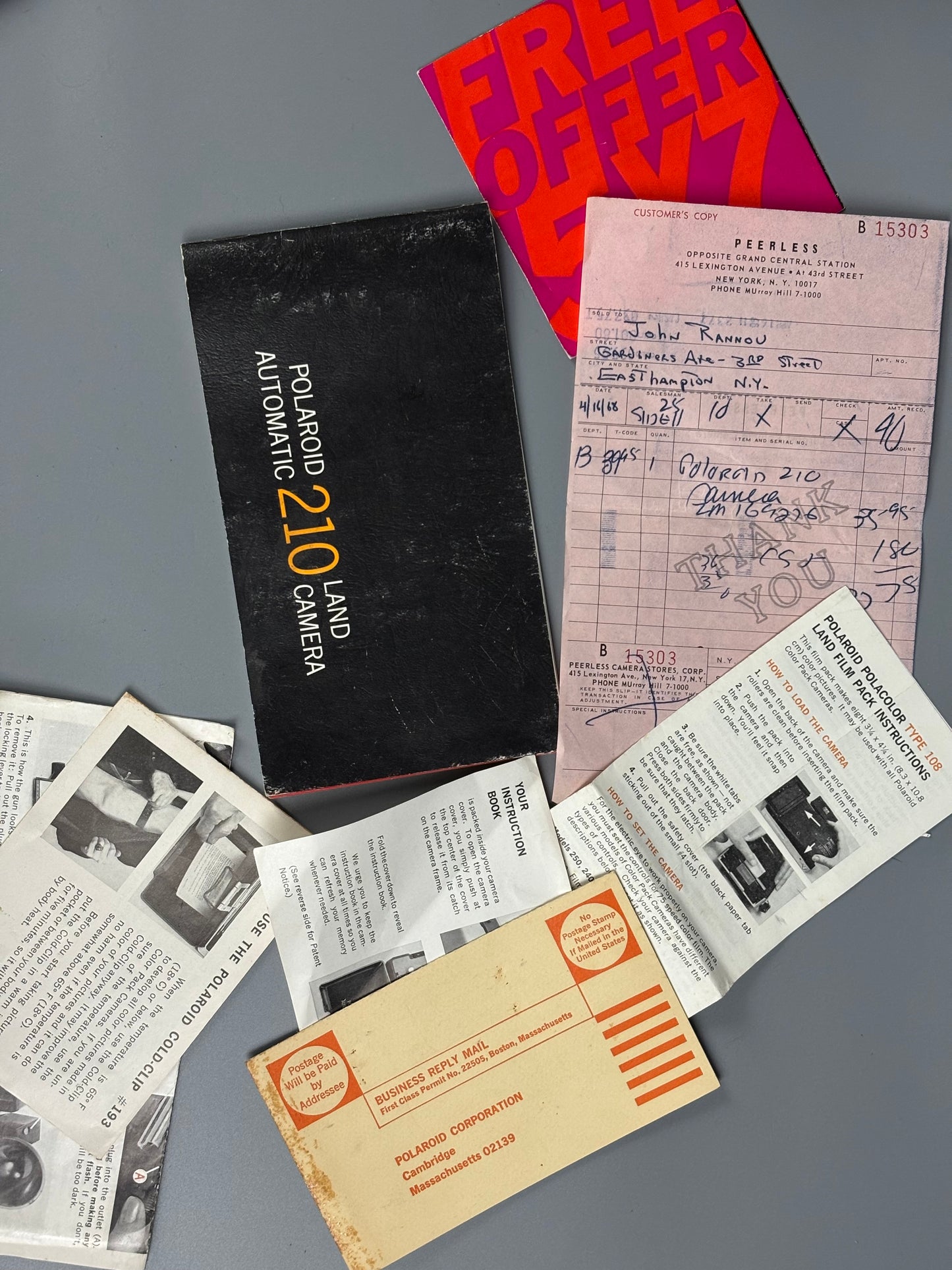 Cámara Instantánea Polaroid Land Camera Automatic 210 – Vintage Clásica