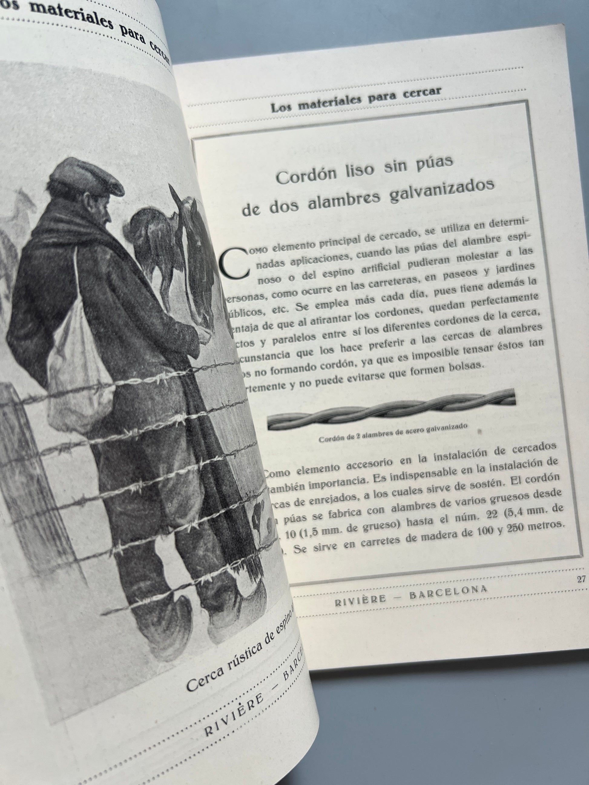 Libro de: La teoría y la práctica del cercado, Rivière y C.ª - ca. 1920